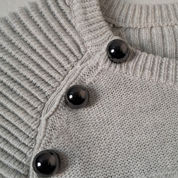 a.n.a Women's Black and Cream Striped Sweater - Picture 3 of 6
